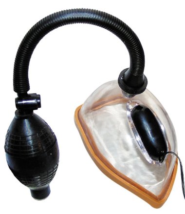 Женская вакуумная помпа с вибрацией и грушей — Твой Каприз