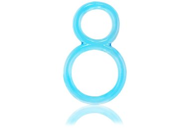 Голубое двухпетельное кольцо OFINITY — Твой Каприз