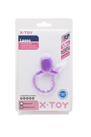 Утяжка-лассо Lasso с вибрацией фиолетовая — Твой Каприз