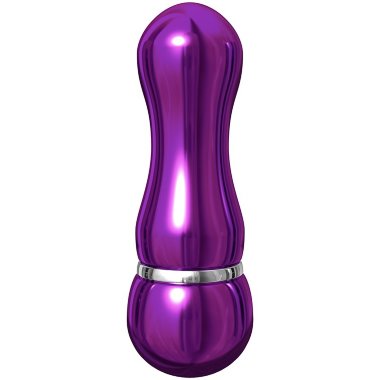 Вибромассажер PURE ALUMINIUM рельефный фиолетовый — Твой Каприз
