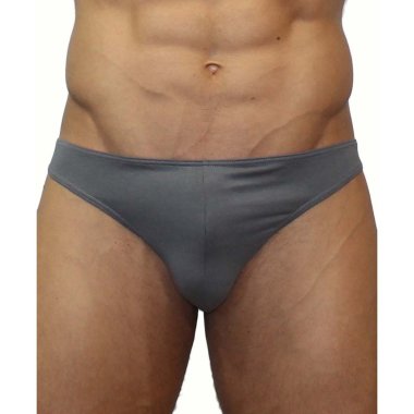 Мужские темно-серые трусы стринги — Твой Каприз