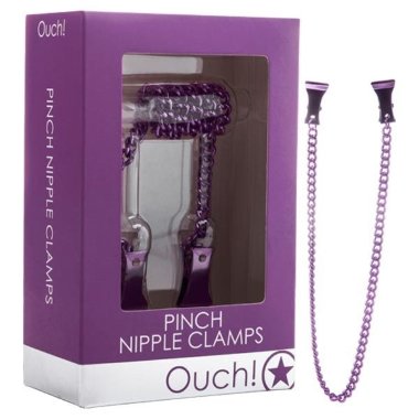 Зажимы на соски с цепочкой Ouch! Purple — Твой Каприз