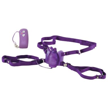 Стимулятор клитора на ремнях Remote Waterproof Venus Butterfly на радиоуправлении фиолетовый — Твой Каприз