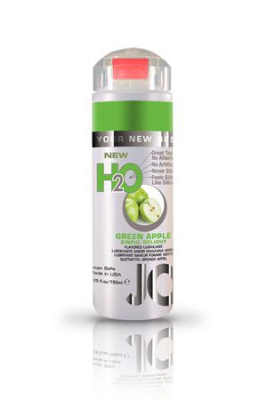 Ароматизированный любрикант на водной основе JO Flavored  Green Apple H2O 160 мл. фото 1 — Твой Каприз