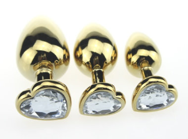 Пробка металл золото с сердечком — Твой Каприз