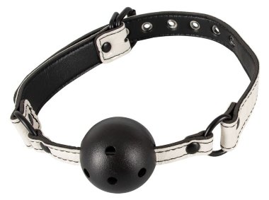 Регулируемый по длине кляп с черным шариком — Твой Каприз