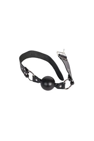 Кляп – шар Solid Ball Gag кожаный черный — Твой Каприз