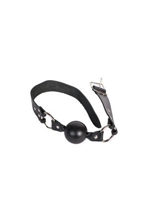 Кляп – шар Solid Ball Gag кожаный черный фото 1 — Твой Каприз