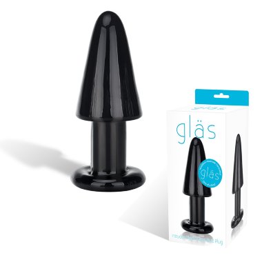 Черная анальная втулка INTRUDER BLACK GLASS — Твой Каприз