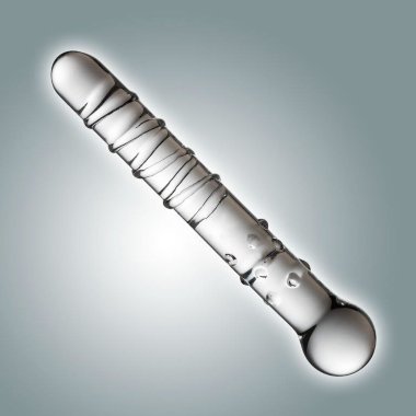 Прозрачный анально вагинальный стимулятор из стекла — Твой Каприз