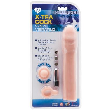 Супер-реалистичный удлинитель пениса с виброкольцом — Твой Каприз