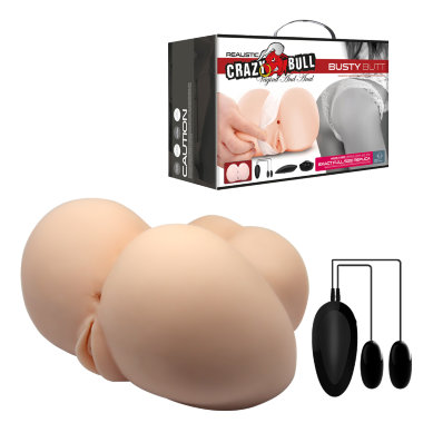 Мастурбатор вагина-анус с вибрацией Crazy Bull Busty Butt — Твой Каприз