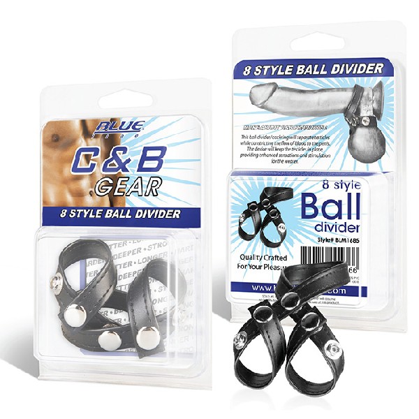 Разделитель мошонки из искусственной кожи на клепках 8 STYLE BALL DIVIDER фото 1 — Твой Каприз