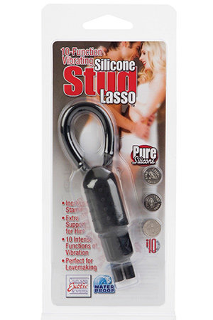 Вибро-лассо 10-Function Vibrating Silicone Stud Lasso-BLK — Твой Каприз
