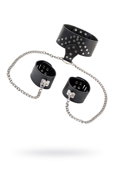 Комплект TOYFA Theatre ошейник с наручниками — Твой Каприз