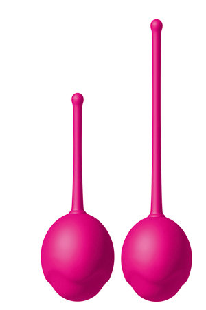 Два шарика гейши TWINNY BALLS разного веса и размера розовые — Твой Каприз