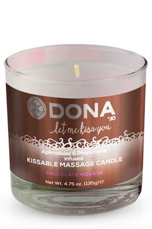Вкусовая массажная свеча DONA Kissable Massage Candle Chocolate Mousse — Твой Каприз