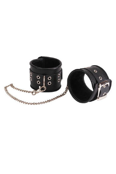 Кожаные оковы на ноги из кожи на цепи BDSM Sitabella — Твой Каприз