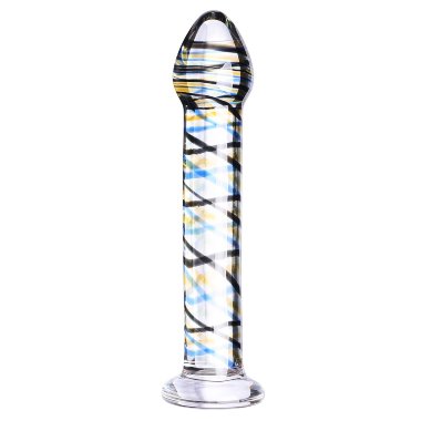Фаллоимитатор прозрачный с рисунком — Твой Каприз