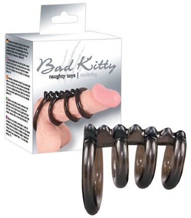 Насадка на пенис 4 кольца с подхватом мошонки Penis-Hodenring 4er — Твой Каприз