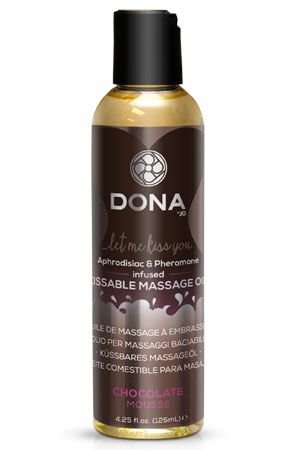 Вкусовое массажное масло DONA Kissable Massage Oil Chocolate Mousse — Твой Каприз