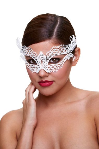 Маска со стразами Masq Innocence Lost белая — Твой Каприз