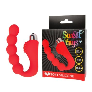 Силиконовый вибромассажер простаты в форме елочки SWEET TOYS — Твой Каприз