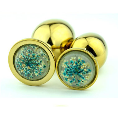 Золотая пробка с цветами среднего размера — Твой Каприз