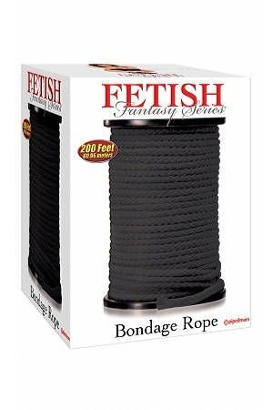 Веревка для связывания черная(диаметр 0,64см,длина 61м) — Твой Каприз