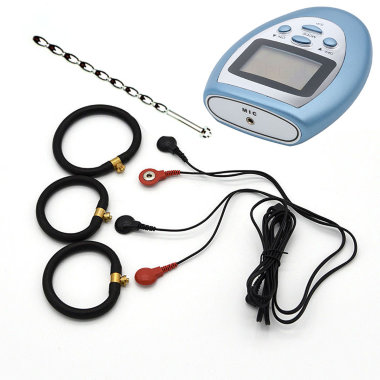 Прибор для электросекса с уретральным плагом и кольцами на пенис — Твой Каприз