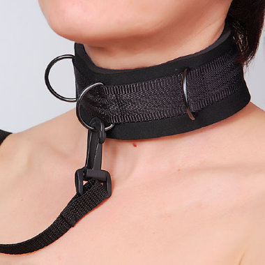 Секс ошейник с металлическими полукольцами и поводком SITABELLA BDSM — Твой Каприз