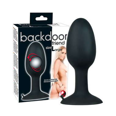 Чёрная анальная пробка со смещенным центром тяжести 13 см — Твой Каприз