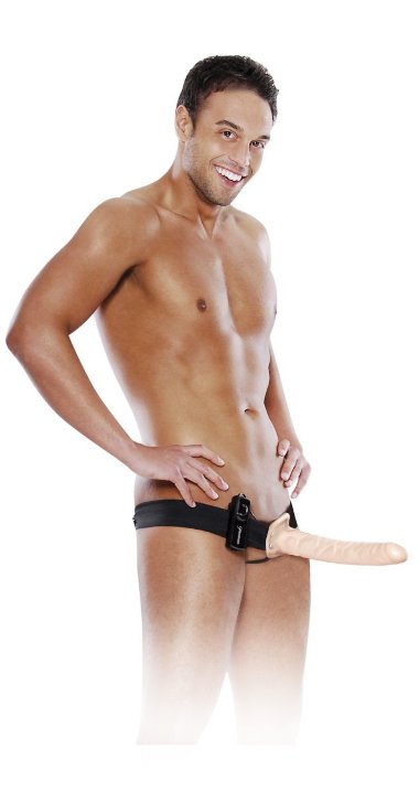 Страпон с вибрацией Chocolate Dream Vibrating Hollow — Твой Каприз