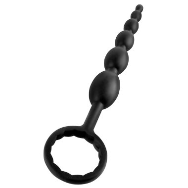 Анальная цепочка FIRST TIME FUN BEADS черная — Твой Каприз