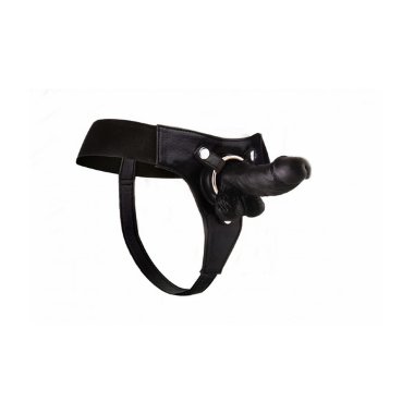 Страпон с кожаными трусиками Realistic 6 Inch Strap On Ouch — Твой Каприз