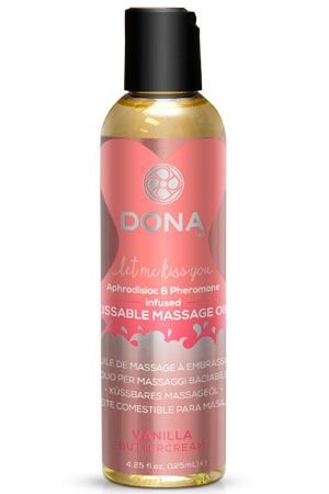 Вкусовое массажное масло DONA Kissable Massage Oil Vanilla Buttercream — Твой Каприз