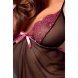 Коротенькая черная сорочка с розовым кружевом ARIANNE SET фото 2 — Твой Каприз