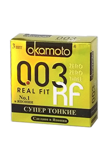 Презервативы OKAMOTO супер тонкие облегающей формы Real Fit — Твой Каприз