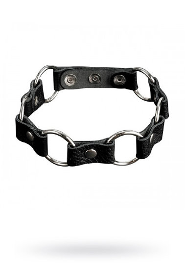 Секс ошейник из натуральной кожи с кольцами Sitabella — Твой Каприз