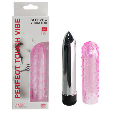 Классический вибратор с насадкой с точками — Твой Каприз