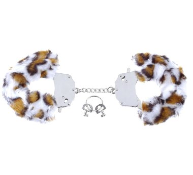 Наручники с искусственным мехом Леопард — Твой Каприз