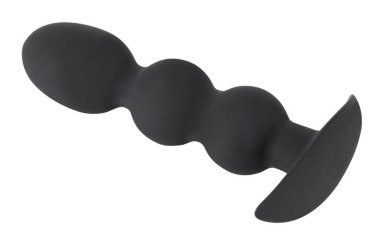 Тяжелая анальная елочка на жесткой сцепке Black Velvets Heavy Beads — Твой Каприз