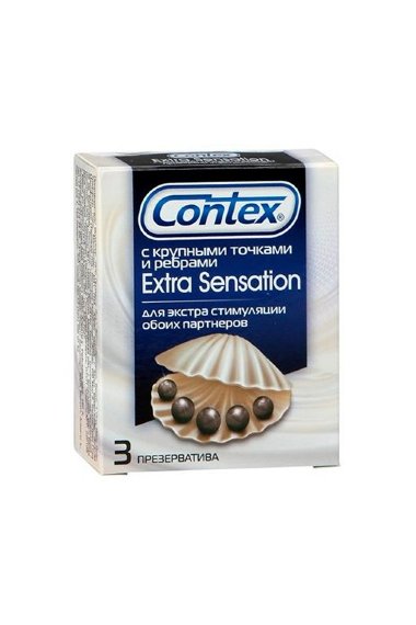 Презервативы Contex Extra Sensation с крупными точками и рёбрами — Твой Каприз