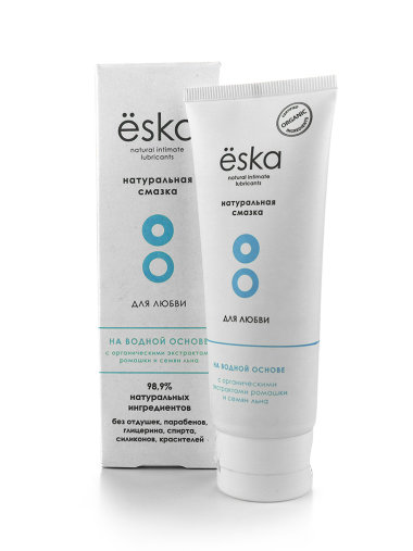 Натуральный лубрикант на водной основе с органическими экстрактами ромашки и льна Еska — Твой Каприз