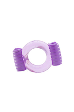 Эрекционное кольцо Duovibrus I с вибрацией фиолетовое — Твой Каприз