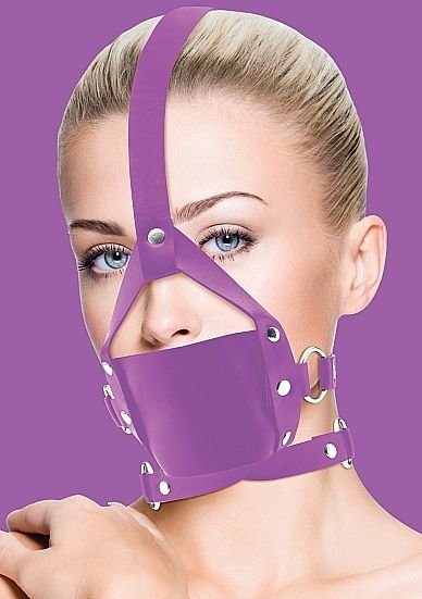Кляп Leather Mouth Purple OUCH фото 1 — Твой Каприз