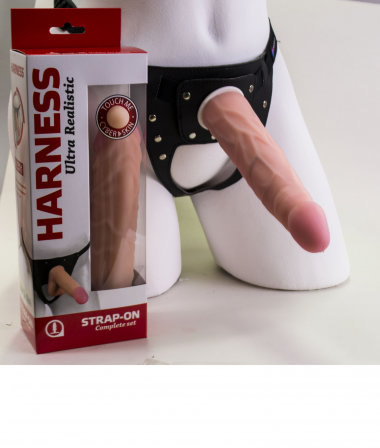 Страпон Харнес в подарочной упаковке Неоскин длина - 18 — Твой Каприз