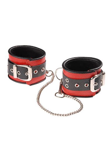 Кожаные оковы на ноги на металлической цепи Sitabella BDSM — Твой Каприз