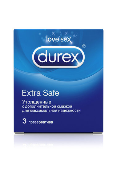 Презервативы Durex Extra safe утолщенные с дополнительной смазкой — Твой Каприз