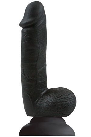 Фаллоимитатор Colours - Softies Dildo - Black на присоске черный — Твой Каприз